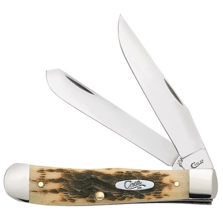 Case Cutlery Knife, Amber Bone CS Trapper 00163
